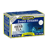 Bigelow Herb Tea Bags Sweet Dreams All Natural Caffeine Free Left Picture